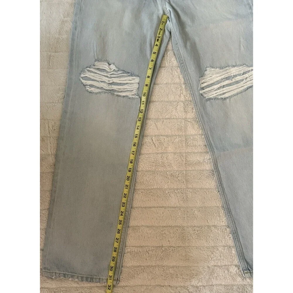RE/DONE Loose Acqua Destroy Straight Leg Jeans Size 28 – Retail $325 NWT - Picture 9 of 10